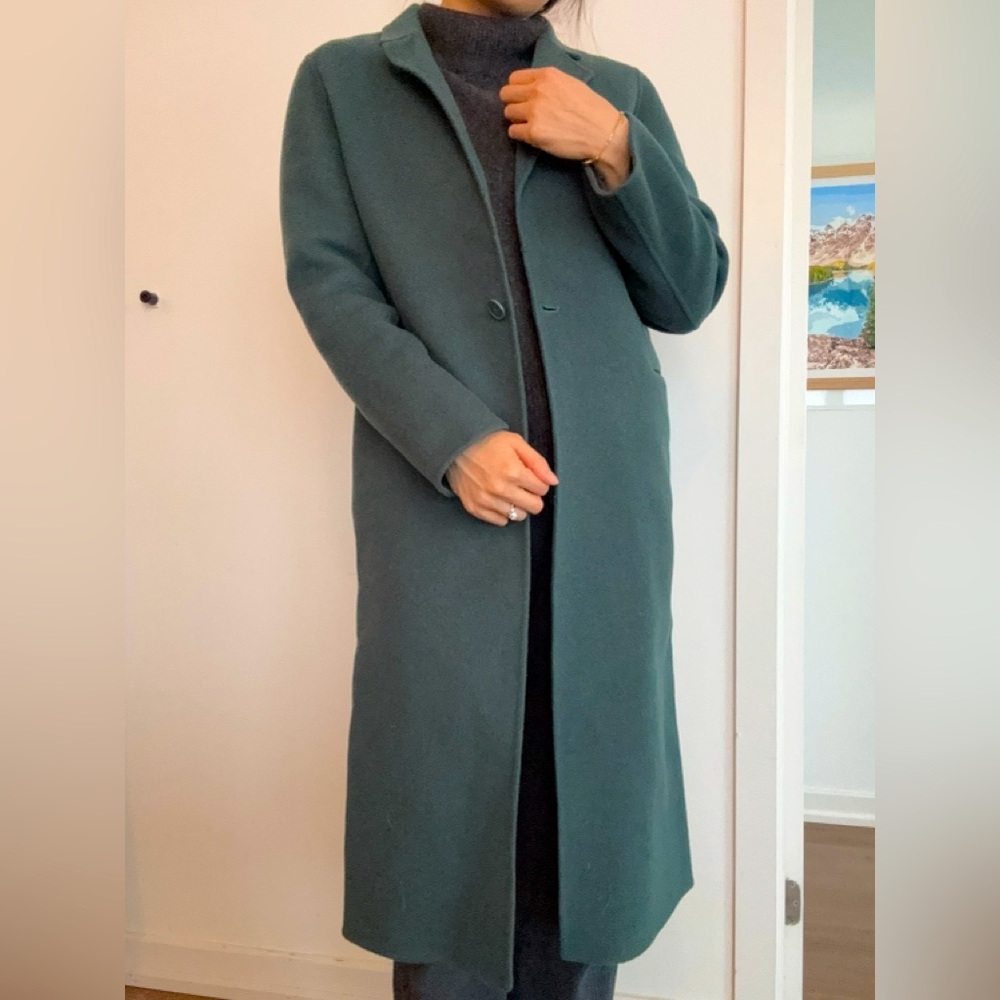 Sandro Paris Wool Cotton Blend Coat